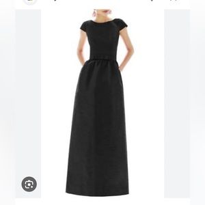 Alfred Sung Black Dress | Style D569 | Formal | Bridesmaid